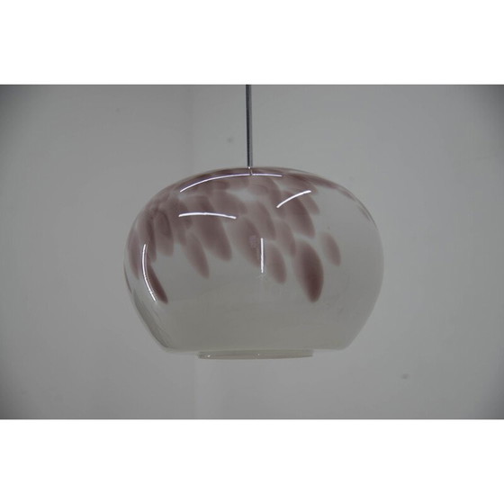 Image 1 of Vintage Art glass pendant lamp, Czechoslovakia 1970s