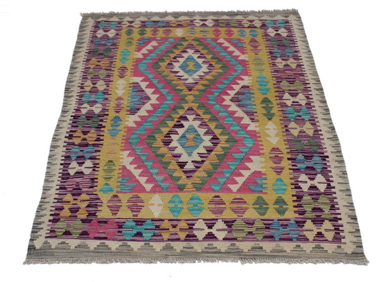 Image 1 of Original Old Style Kelim Afghan 140 X 103 Cm Top Condition