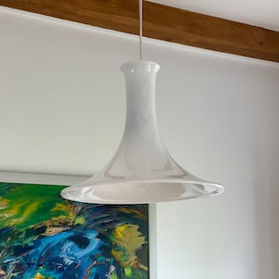 Image 1 of 60s Holmegaard Opal Glass Pendant Lamp 