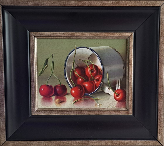 Image 1 of Still Life With Cherries In Enamel Mug,Rob Ritchie