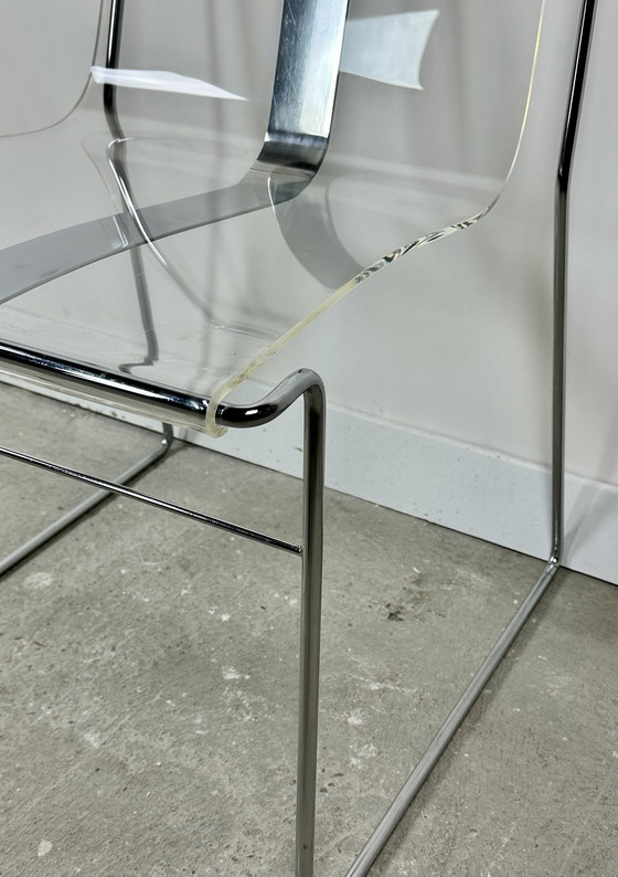 Image 1 of Chairs (Series Of 6) Filglass By Jacques Charpentier 1971'S