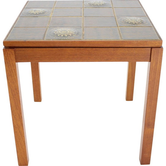 Image 1 of Vintage teak and tile side table, Denmark 1960s
