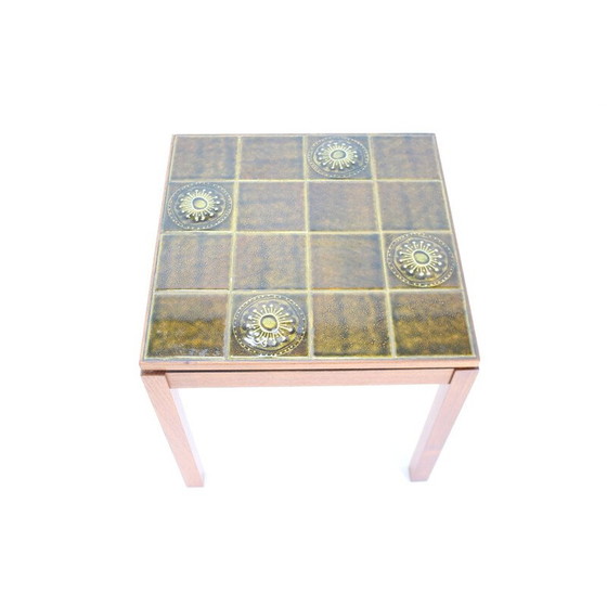Image 1 of Vintage teak and tile side table, Denmark 1960s