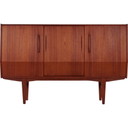Credenza alta vintage in teak, Danimarca anni '70