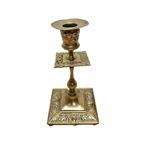 English Victorian Brass Candlestick