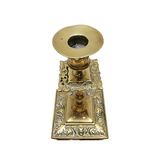 Image 1 of English Victorian Brass Candlestick