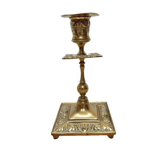 Image 1 of English Victorian Brass Candlestick