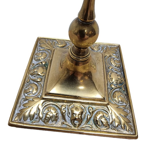 Image 1 of English Victorian Brass Candlestick