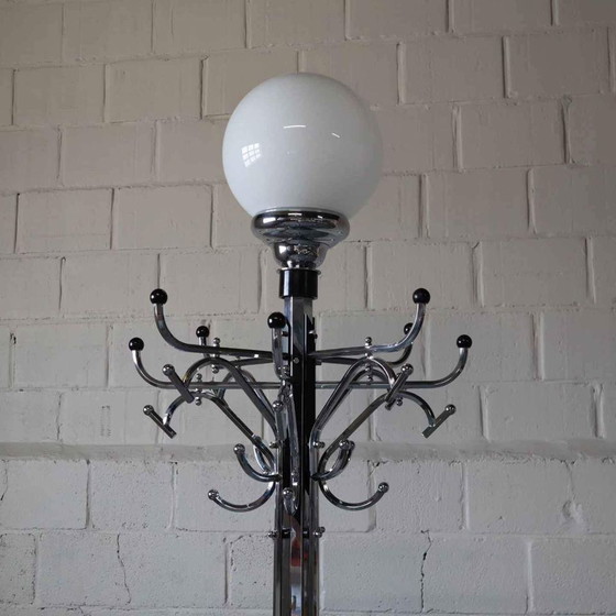 Image 1 of Grand porte-manteau/lampe de sol Art Déco