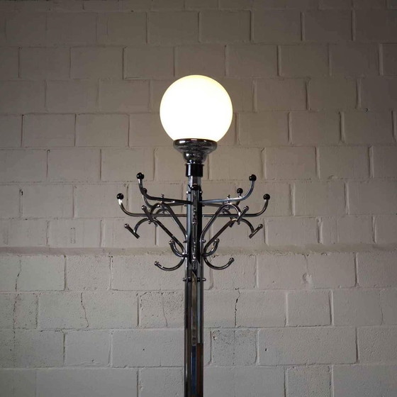 Image 1 of Grand porte-manteau/lampe de sol Art Déco