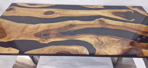 Epoxy River Table Including Base