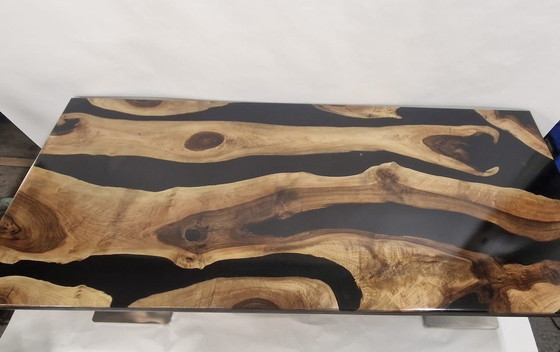 Image 1 of Epoxy River Table Including Base