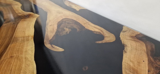 Image 1 of Epoxy River Table Including Base