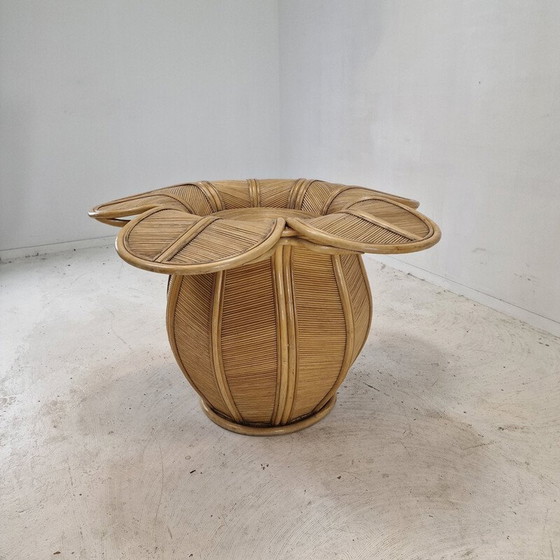 Image 1 of Base per tavolo da pranzo vintage in rattan e bambù, 1980