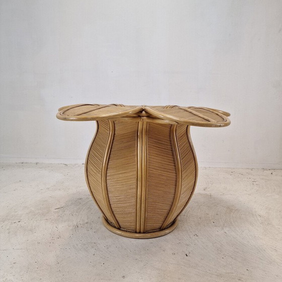 Image 1 of Base per tavolo da pranzo vintage in rattan e bambù, 1980