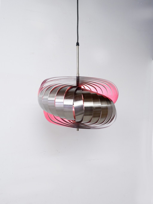 Lampe suspendue massive dans le style d'Henri Mathieu