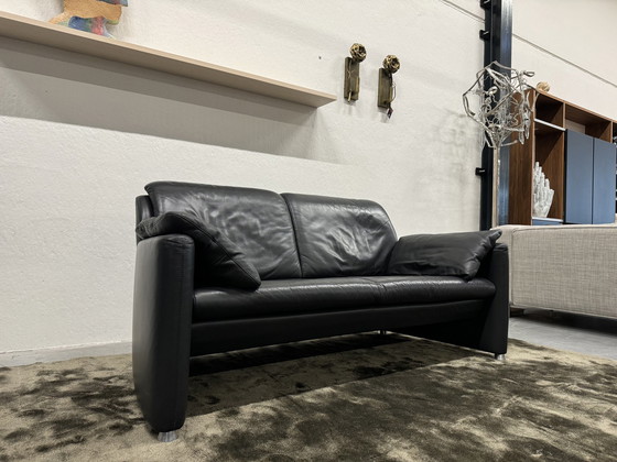 Image 1 of Leolux Fidamigo 2.5 Seater Sofa Black Leather