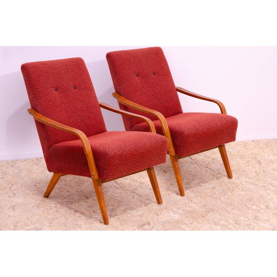 Image 1 of Pair of vintage armchairs by Jaroslav Šmídek for Cesky Nabytek, Czechoslovakia 1960