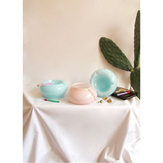 Image 1 of Vintage Mello Swirl Murano Glass Catchall, Italy 1970s