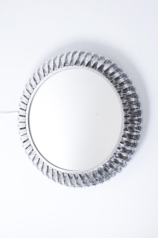 Palwa round mirror with light