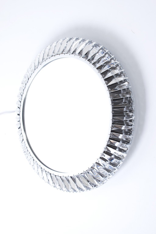 Palwa round mirror with light