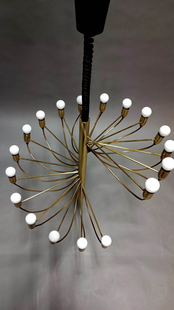 Image 1 of Spiral brass chandelier