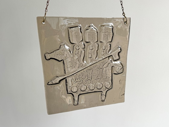 Image 1 of 1X Erik Höglund For Kosta Bosa Glass Relief Window Hanger / Wall Decoration