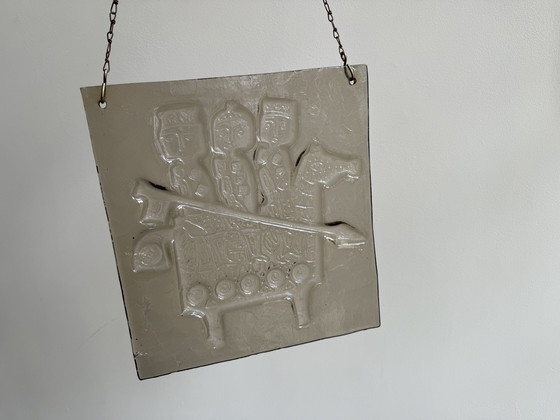 Image 1 of 1X Erik Höglund For Kosta Bosa Glass Relief Window Hanger / Wall Decoration