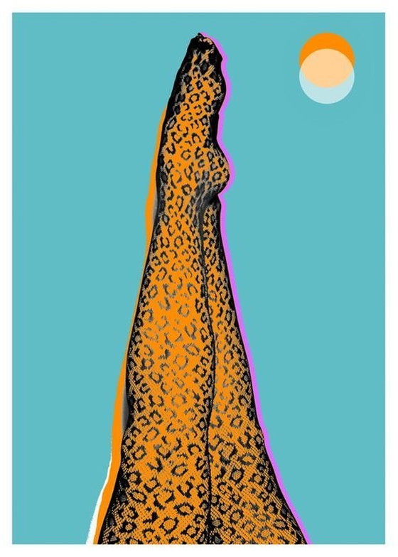 Image 1 of Digital Work - Dyptique Feline Legs - Numericeric - Pop Art - 2022