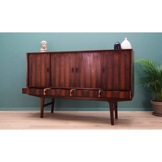 Image 1 of Vintage high sideboard in rosewood veneer, Denmark 1970