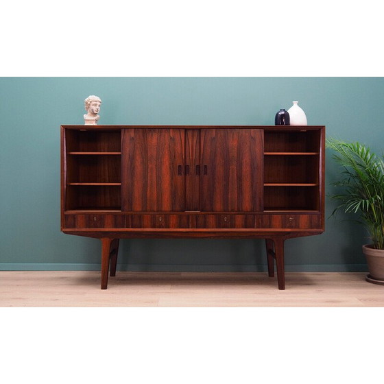 Image 1 of Vintage high sideboard in rosewood veneer, Denmark 1970
