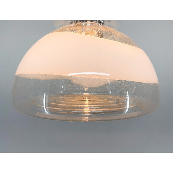 Image 1 of Lampada a sospensione vintage in vetro di Murano e cromo di Mazzega, Italia, anni '60