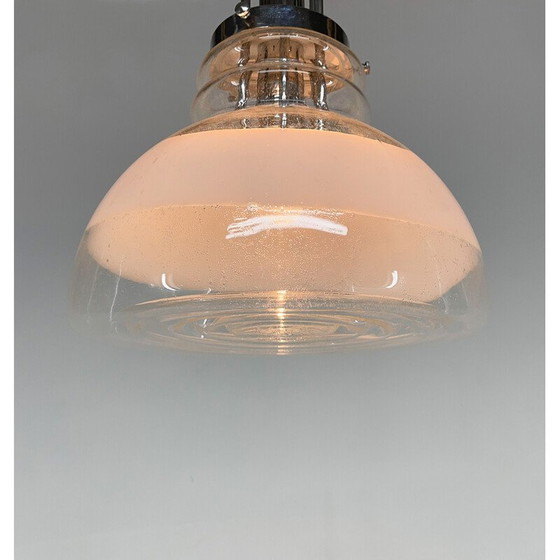 Image 1 of Lampada a sospensione vintage in vetro di Murano e cromo di Mazzega, Italia, anni '60