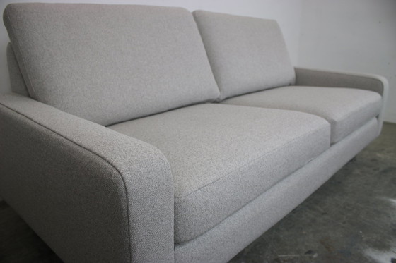 Image 1 of Cor Conseta couch two-seater plain fabric gray sofa chrome new cover