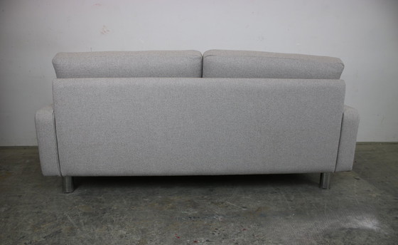Image 1 of Cor Conseta couch two-seater plain fabric gray sofa chrome new cover