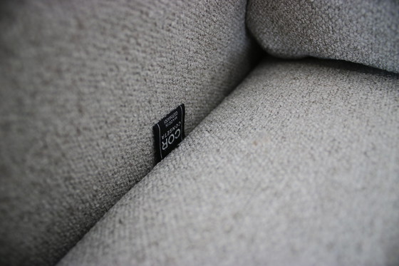 Image 1 of Cor Conseta couch two-seater plain fabric gray sofa chrome new cover