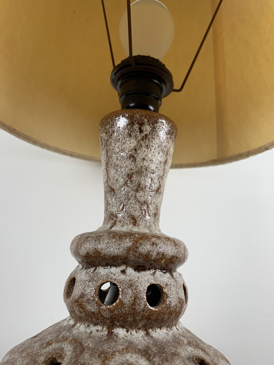 Image 1 of Fat lava" ceramic lamp from the 1960s.