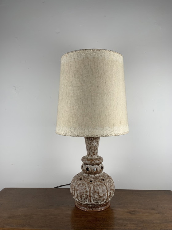 Image 1 of Fat lava" ceramic lamp from the 1960s.