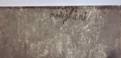 Amedeo Modigliani: "Woman with Red Hair, 1917." Signed in the Plate.