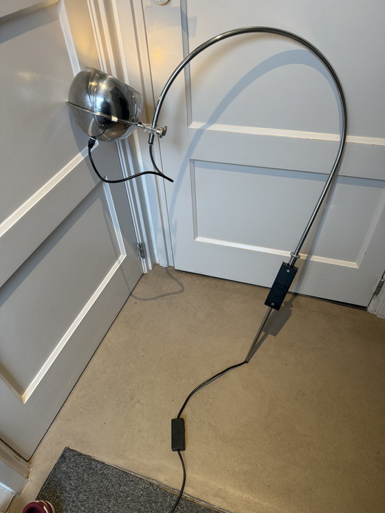 Image 1 of Gepo Amsterdam Arc Lamp, 1970s. Eyeball In Chrome.