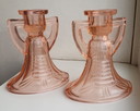 Dos candelabros Val Saint Lambert 'Victoria' Luxval