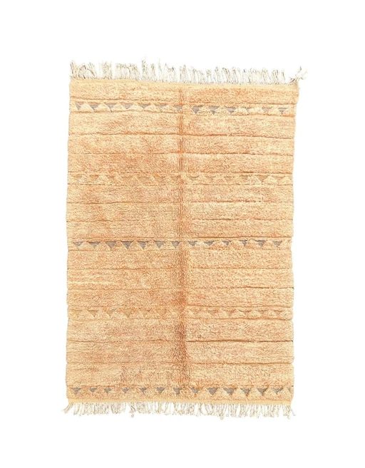 Modern Tan Moroccan Wool Rug