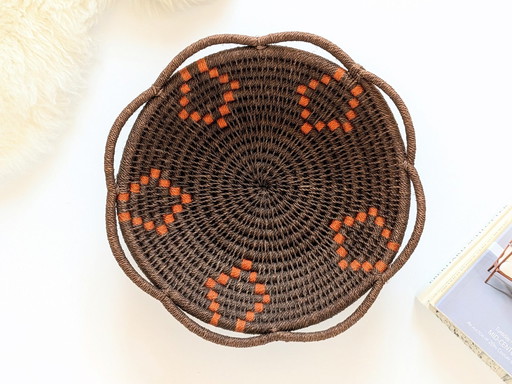 Handwoven Basket | 36 Cm | Vintage African Craft