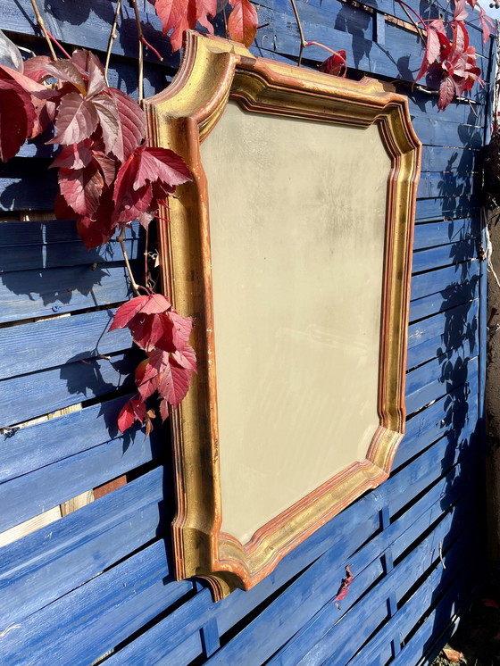 Image 1 of Large Antique Carved Gilded Wood Frame 