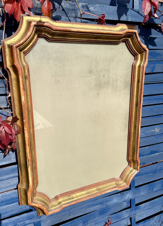 Image 1 of Large Antique Carved Gilded Wood Frame 