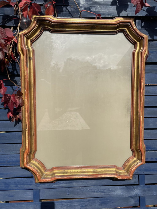 Large Antique Carved Gilded Wood Frame 