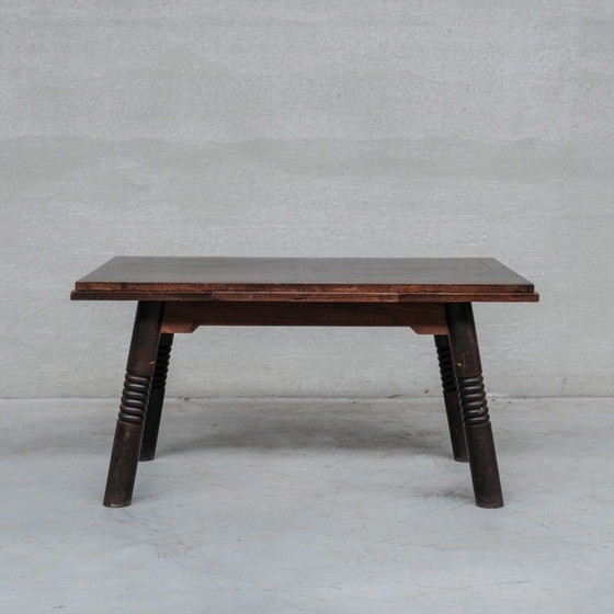 Image 1 of Vintage extendable oak dining table, France 1930