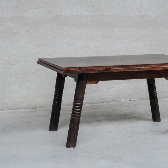 Image 1 of Vintage extendable oak dining table, France 1930