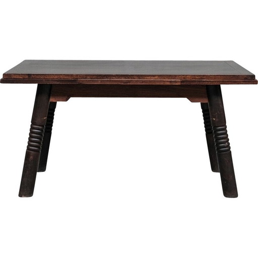 Vintage extendable oak dining table, France 1930