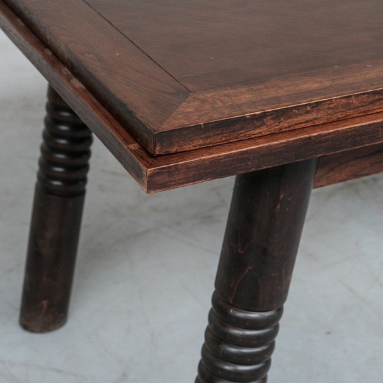 Image 1 of Vintage extendable oak dining table, France 1930